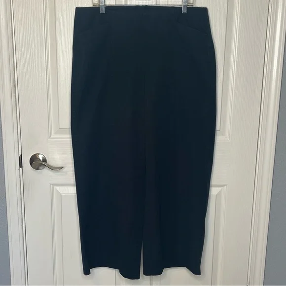 Old Navy Black Wide Leg Pants Sz XL Pull On Pockets - Picture 12 of 12